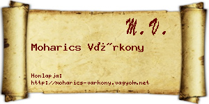Moharics Várkony névjegykártya